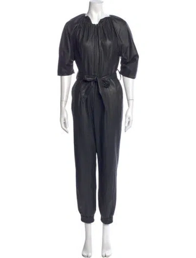Pre-owned Rebecca Taylor Cowl Neck Jumpsuit In Blue
