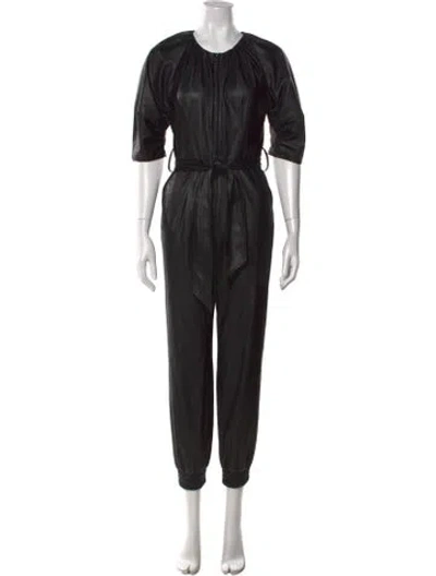 Pre-owned Rebecca Taylor Crew Neck Jumpsuit In Black