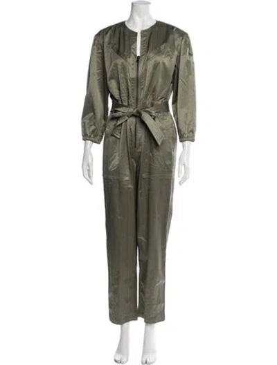 Pre-owned Rebecca Taylor Crew Neck Jumpsuit In Green