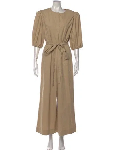 Pre-owned Rebecca Taylor Crew Neck Jumpsuit In Neutral