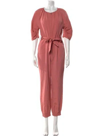Pre-owned Rebecca Taylor Crew Neck Jumpsuit In Pink