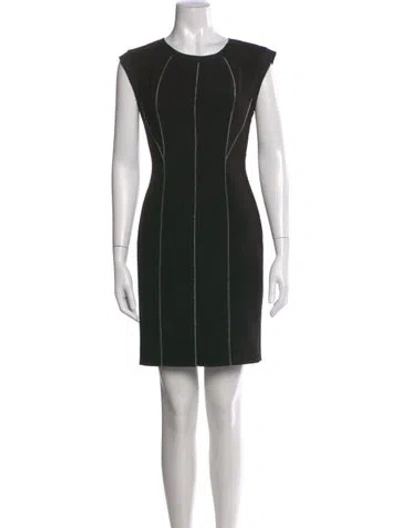 Pre-owned Rebecca Taylor Crew Neck Knee-length Dress In Black