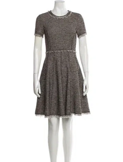 Pre-owned Rebecca Taylor Crew Neck Knee-length Dress In Neutral