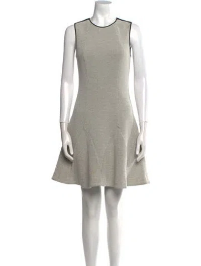 Pre-owned Rebecca Taylor Crew Neck Mini Dress In White