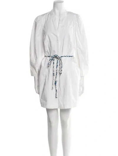 Pre-owned Rebecca Taylor Crew Neck Romper In White