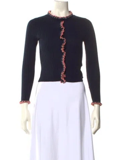 Pre-owned Rebecca Taylor Crew Neck Sweater In Blue