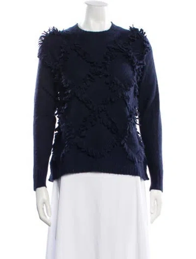 Pre-owned Rebecca Taylor Crew Neck Sweater In Blue