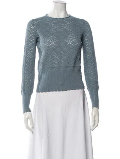 Pre-owned Rebecca Taylor Crew Neck Sweater In Blue