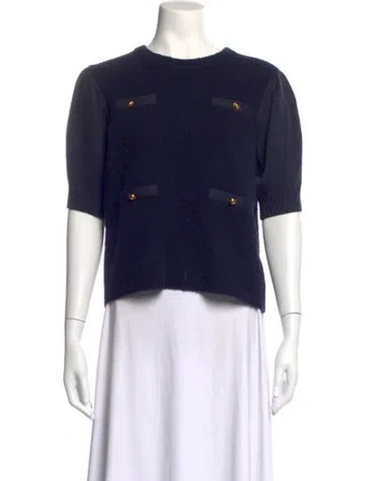 Pre-owned Rebecca Taylor Crew Neck Sweater In Blue
