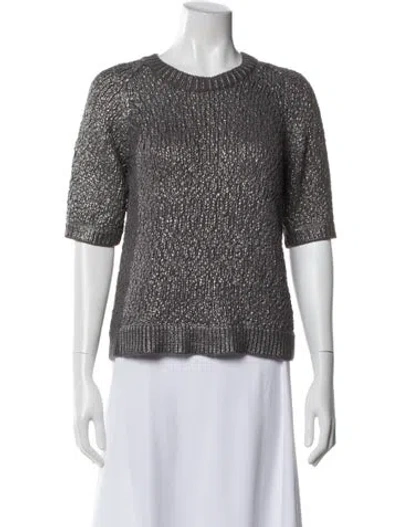 Pre-owned Rebecca Taylor Crew Neck Sweater In Gray