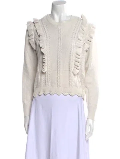 Pre-owned Rebecca Taylor Crew Neck Sweater In Neutral