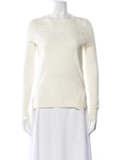 Pre-owned Rebecca Taylor Crew Neck Sweater In Neutral