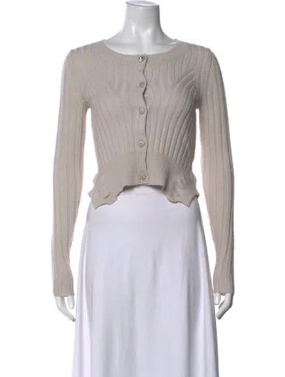 Pre-owned Rebecca Taylor Crew Neck Sweater In Neutrals