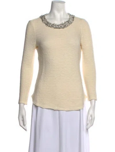 Pre-owned Rebecca Taylor Crew Neck Sweater In Neutrals