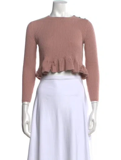 Pre-owned Rebecca Taylor Crew Neck Sweater In Pink