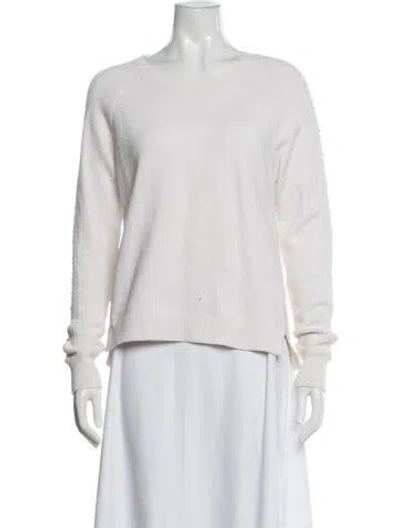 Pre-owned Rebecca Taylor Crew Neck Sweater In White