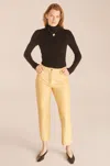 Rebecca Taylor Crop Leather Pant In Neutral
