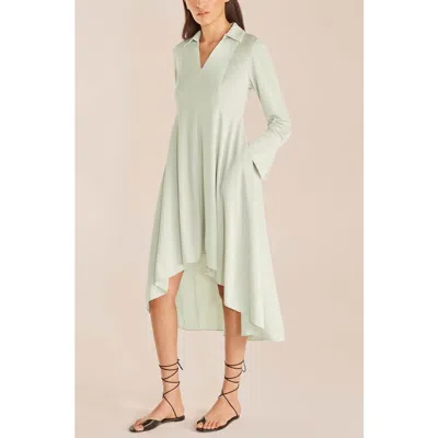 Rebecca Taylor Cupro Dress In Aloe