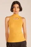 Rebecca Taylor Cutout Swtr Tnk In Yellow
