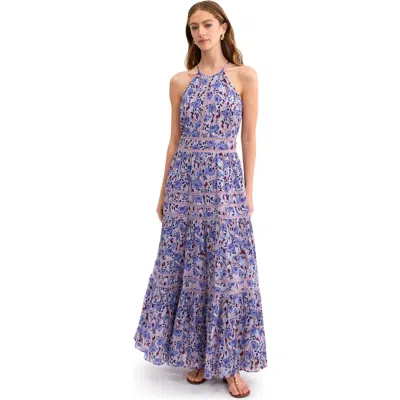 Rebecca Taylor Daphne Crinkle Dress In Purple
