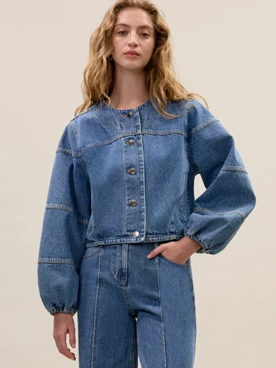 Rebecca Taylor Dax Denim Jacket In Blue