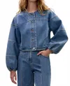 Rebecca Taylor Dax Denim Jacket In Dax Wash In Blue
