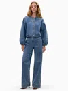 Rebecca Taylor Dax Denim Jacket In Multi