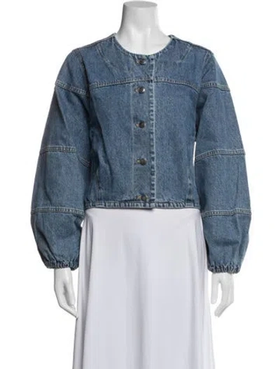Pre-owned Rebecca Taylor Denim Jacket W/ Tags In Blue