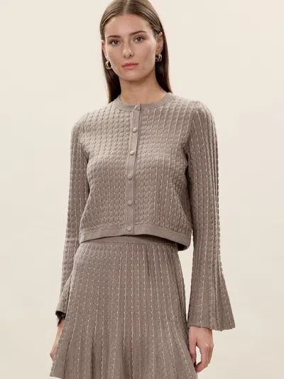 Rebecca Taylor Dorothy Cardigan In Gray