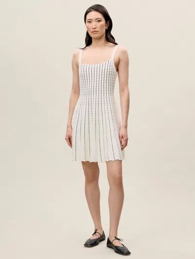 Rebecca Taylor Dorothy Knit Mini Dress In Ivory In Neutral