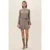 Rebecca Taylor Dorothy Sweater Skirt In Brown