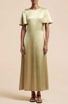 Rebecca Taylor Double Face Charmeuse Dress In Icy Pink