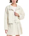 Rebecca Taylor Drawcord Jacket In Neutral