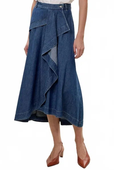 REBECCA TAYLOR EDITH DENIM SKIRT IN INDIGO