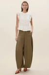 Rebecca Taylor Edith Garment Dyed Jean In Green