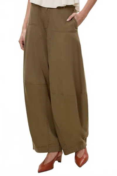 Rebecca Taylor Edith Garment Dyed Jeans In Olive In Brown