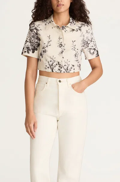 Rebecca Taylor Emblem Fleur Blouse In Multi