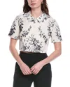 Rebecca Taylor Emblem Fleur Print Top In White