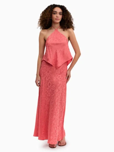 Rebecca Taylor Emery Jacquard Halter In Pink