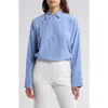 Rebecca Taylor Essential Silk Blouse In Cornflower
