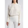 Rebecca Taylor Essential Silk Blouse In Snow