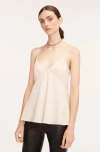 Rebecca Taylor Essential Silk Camisole In Snow