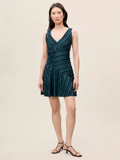 Rebecca Taylor Eyelash Mini Dress In Multi
