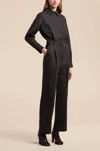 Rebecca Taylor Faille Jumpsuit In Black