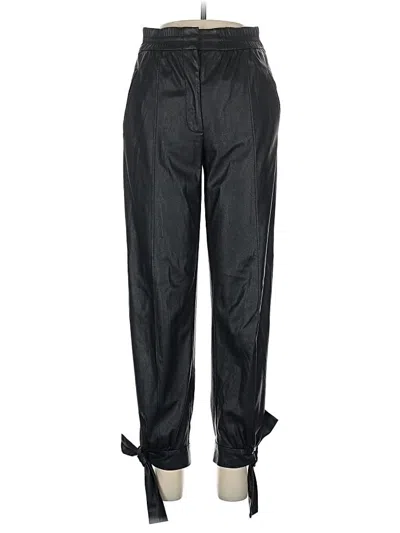 Pre-owned Rebecca Taylor Faux Leather Pants In Black