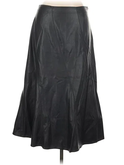 Pre-owned Rebecca Taylor Faux Leather Skirt In Black