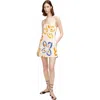 Rebecca Taylor Flame Fleur Skirted Romper In Multi