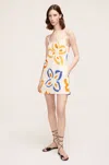Rebecca Taylor Flame Fleur Skirted Romper In Neutral