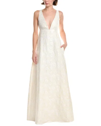 Rebecca Taylor Floral Maxi Dress In Neutral