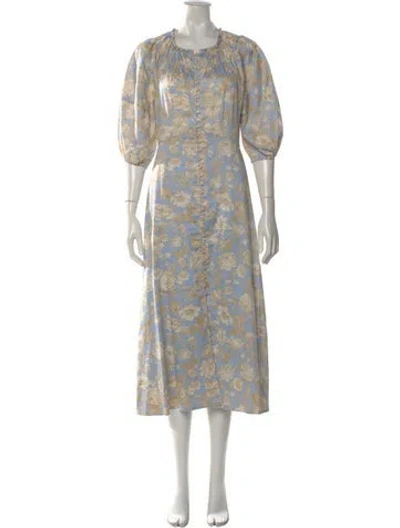 Pre-owned Rebecca Taylor Floral Print Long Dress